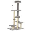 vidaXL Cat Tree with Sisal Scratching Post Grey 125 cm