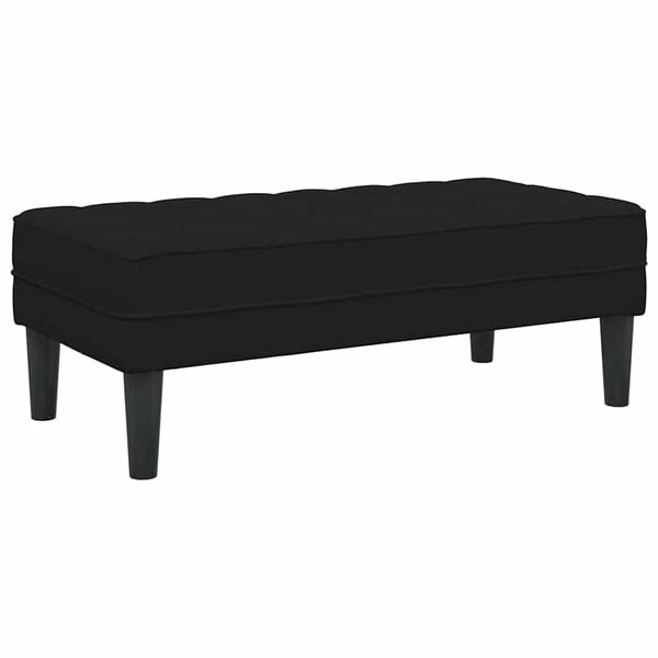 vidaXL Bench with Cushion Black 113 x 57 x 39 cm Velvet