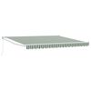 vidaXL Retractable Awning Green and white 400 x 300 cm Polyester