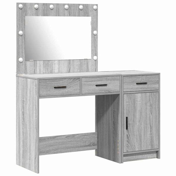 vidaXL Dressing Table 2 pcs Grey 40 x 41 x 75 cm Engineered wood