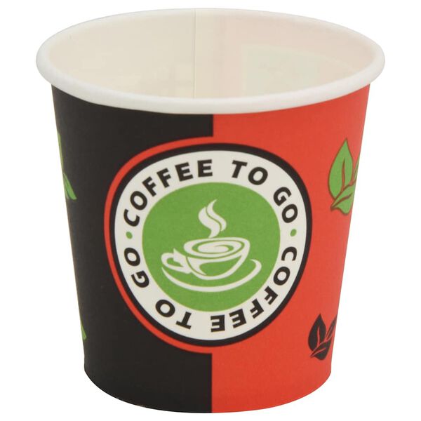 vidaXL Paper Coffee Cups with Lids 1000 pcs 4oz 120ml