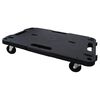vidaXL Transport Trolleys 3 pcs Black 58x38x12 cm Polypropylene