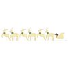 vidaXL LED Reindeers 7 pcs Gold Fabric