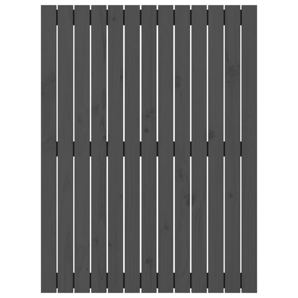 vidaXL Wall Headboard Grey 82.5x3x110 cm Solid Wood Pine