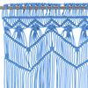 vidaXL Macrame Curtain Blue 140x240 cm Cotton