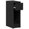 vidaXL Bedside Cabinets with Drawer 2 pcs Black Oak 20x36x60 cm