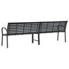 vidaXL Twin Garden Bench Black 231 cm Steel and WPC