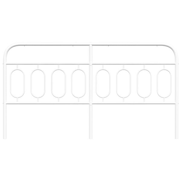 vidaXL Metal Replace Headboard White 193 cm