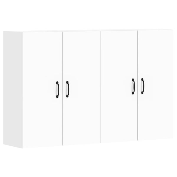 vidaXL Wall Mounted Cabinets 2 pcs White Engineered Wood