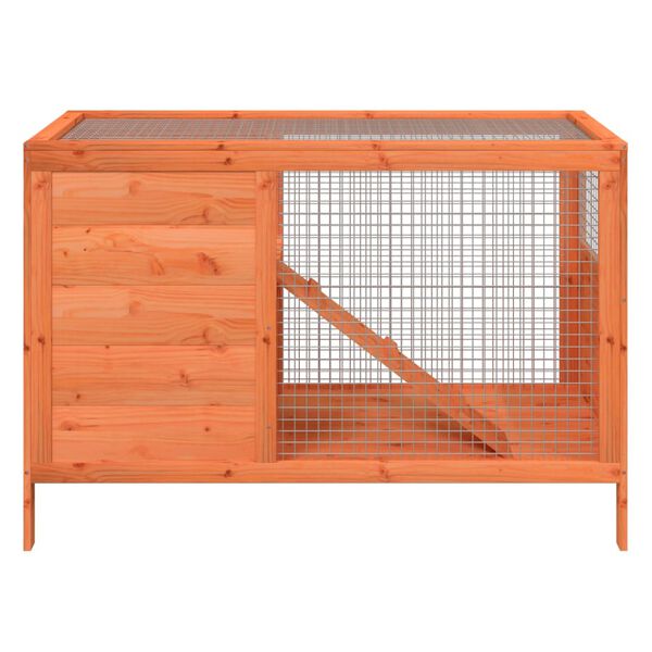 vidaXL Rabbit Hutch Brown 103x44x69.5 cm Solid Wood Pine