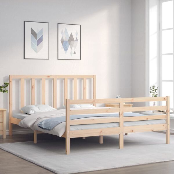 vidaXL Bed Frame without Mattress 160x200 cm Solid Wood Pine