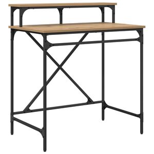 vidaXL Desk Artisan Oak 80 x 50 x 90 cm Engineered Wood