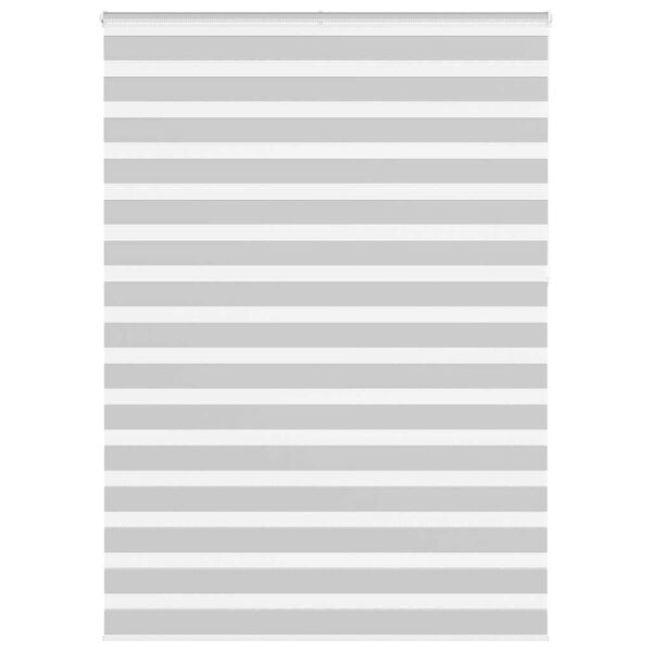 vidaXL Zebra Blind Light Grey 160x230 cm Fabric Width 155.9 cm Polyester