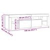 vidaXL TV Cabinet with LED Lights Grey Sonoma 140x36.5x40 cm