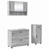 vidaXL Bathroom Furniture Set with Drawer with Shelf 3 pcs Grey Sonoma