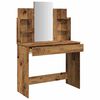 vidaXL Dressing Table with Mirror Old Wood 96x39x142 cm