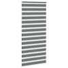 vidaXL Zebra Blind Dark Grey 115x200 cm Fabric Width 110.9 cm Polyester