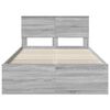 vidaXL Bed Frame Grey Sonoma 120 x 200 cm Engineered Wood