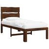 vidaXL Single Bed Frame with Headboard ROSTOCK Dark Brown 75 x 190 cm