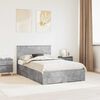 vidaXL Bed Frame Concrete Grey 120 x 200 cm Engineered Wood