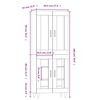 vidaXL Highboard White 69.5x34x180 cm Engineered Wood