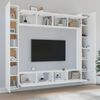 vidaXL 8 Piece TV Cabinet Set White Engineered Wood