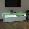 vidaXL TV Cabinet with LED Lights White 120x35x40 cm