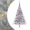 vidaXL Artificial Pre-lit Christmas Tree Silver 120 cm PET