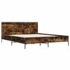 vidaXL Bed Frame without Mattress Smoked Oak 120x190 cm Small Double