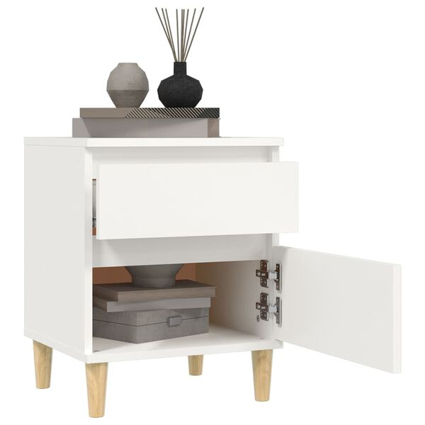 vidaXL Bedside Cabinets 2 pcs White 40x35x50 cm