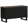 vidaXL TV Cabinet Black 80x33x46 cm Solid Wood Mango