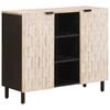 vidaXL Sideboard White Wash Finish 90 x 33 x 75 cm Solid Mango Wood