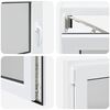 vidaXL Basement Window RISOR 90x60 cm Tilt&Turn DIN Left White