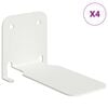 vidaXL Floating Shelf with Shelf 4 pcs White 6 x 10.8 x 6.6 cm