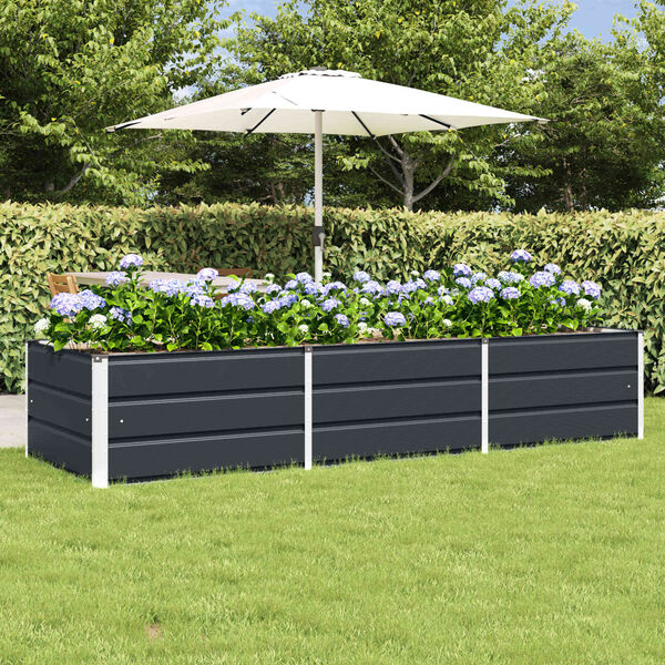 vidaXL Planter Anthracite 240 x 80 x 45 cm Steel