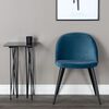 Venture Home Dining Chairs 2 pcs Velvet Velvet Black and Blue
