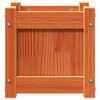 vidaXL Garden Planter Wax Brown 31x31x31 cm Solid Wood Pine