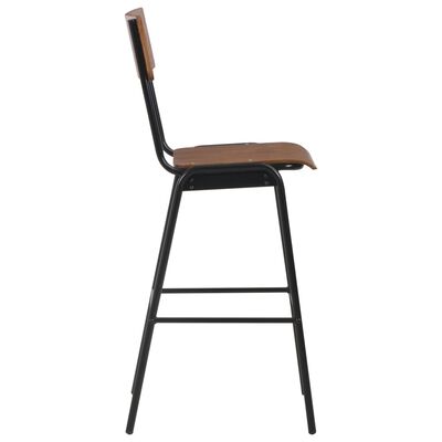 vidaXL Bar Chairs 4 pcs Solid Plywood Steel