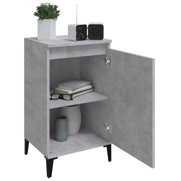 vidaXL Bedside Cabinet Concrete Grey 40x35x70 cm Engineered Wood