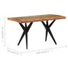 vidaXL Dining Table 140x70x76 cm Solid Reclaimed Wood