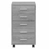 vidaXL Drawer Cabinet with Castors Grey Sonoma Engineered Wood