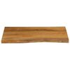 vidaXL Table Top 90x60x2.5 cm Live Edge Solid Wood Mango