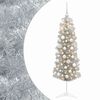 vidaXL Artificial Slim Christmas Tree with Bauble 150 cm 150 LEDs