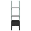 vidaXL Garden Planter with Trellis Black 40x40x142.5 cm PP