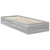 vidaXL Storage Bed with Drawer Grey Sonoma 70 x 190 cm Engineered Wood