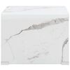 vidaXL Coffee Table White Marble 50x50x45 cm Tempered Glass