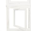 vidaXL Room Divider 6 Panels White Solid Wood Paulownia
