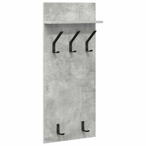 vidaXL Wall-Mounted Coat Rack with Shelf Concrete Grey 40 x 10 x 90 cm