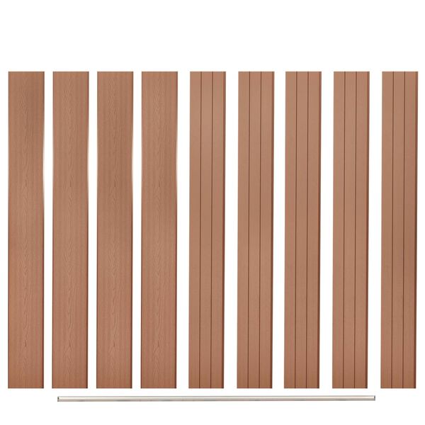 vidaXL Replacement Fence Boards 9 pcs WPC 170 cm Brown