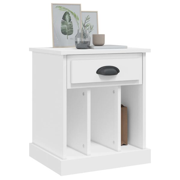 vidaXL Bedside Cabinet White 43x36x50 cm